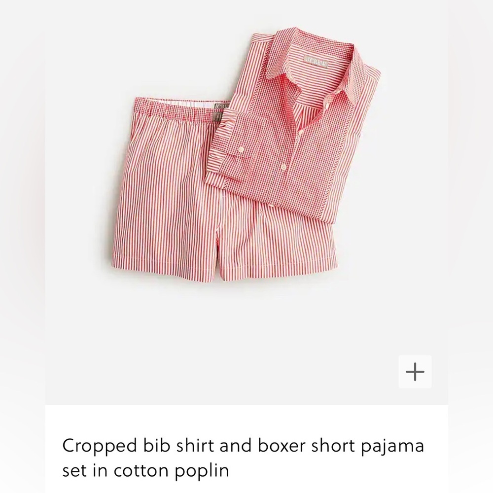 J. Crew Red Striped Pajama Set